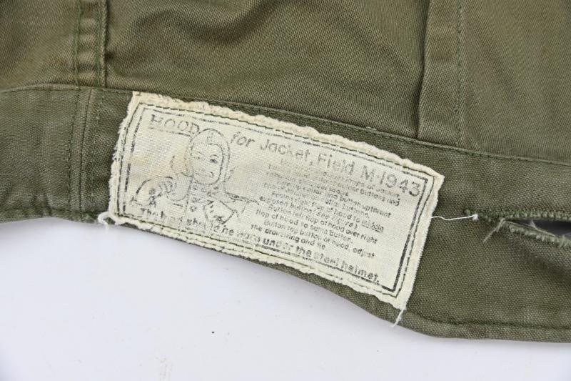 US WW2 M43 M-1943 Combat Jacket Hood — image 2