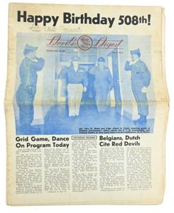 US WW2 508th PIR Magazine Devil's Digest October 1945 Signed …