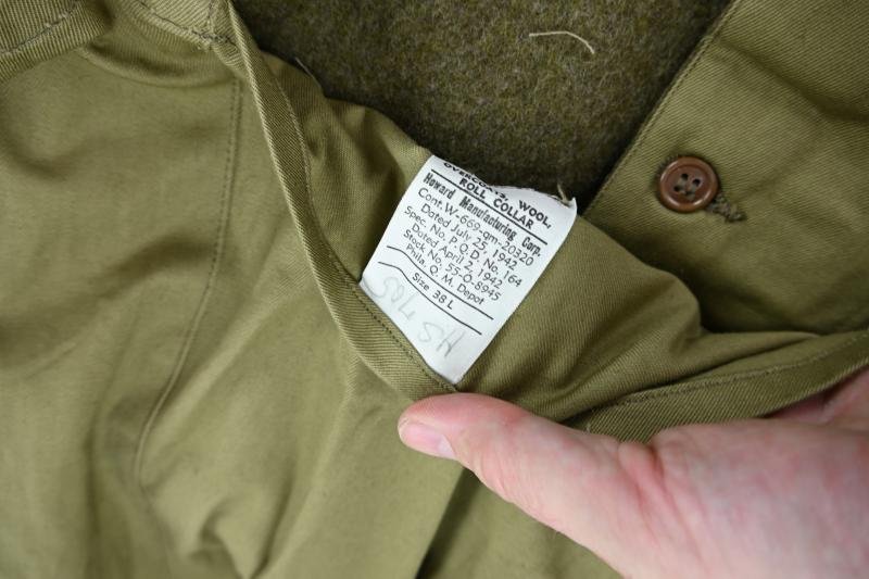 US WW2 Enlisted Men Wool Greatcoat 38L — image 6