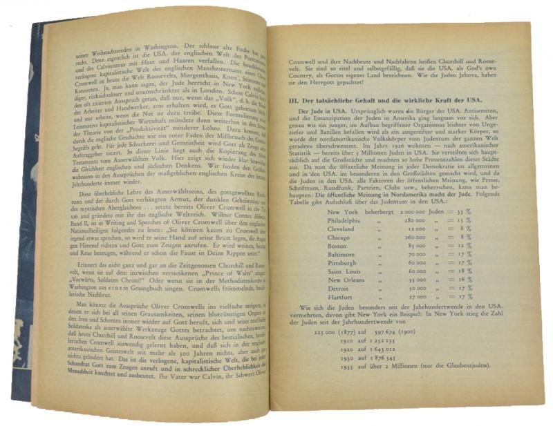 German Anti Semitic Booklet 'Roosevelt Verrat Amerika!' — image 4