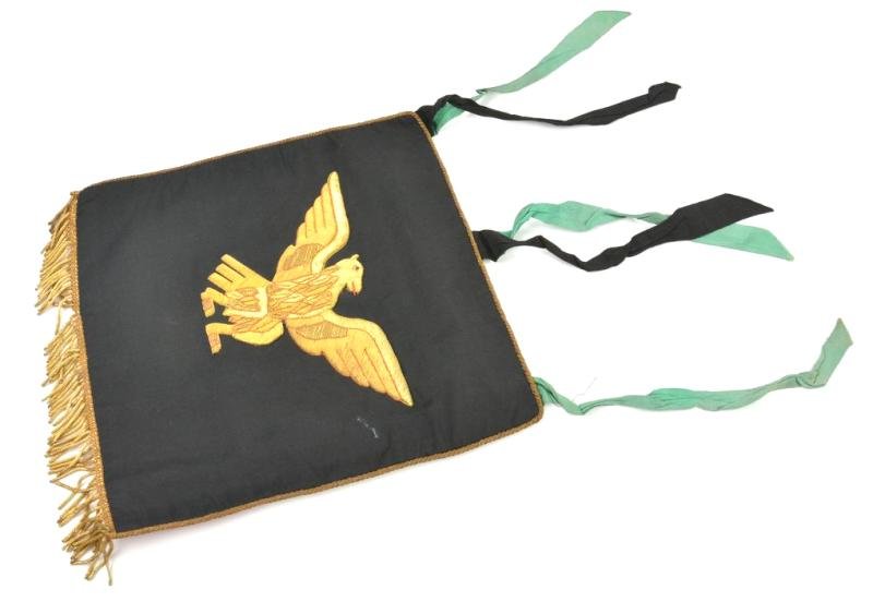 Italian WW2 Fascist Trumpet Banner — image 3