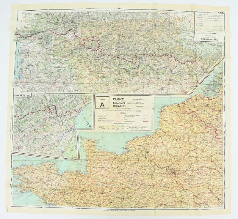 USAAF WW2 Pilot Escape Map FGS A&B Sheet A/B — image 4