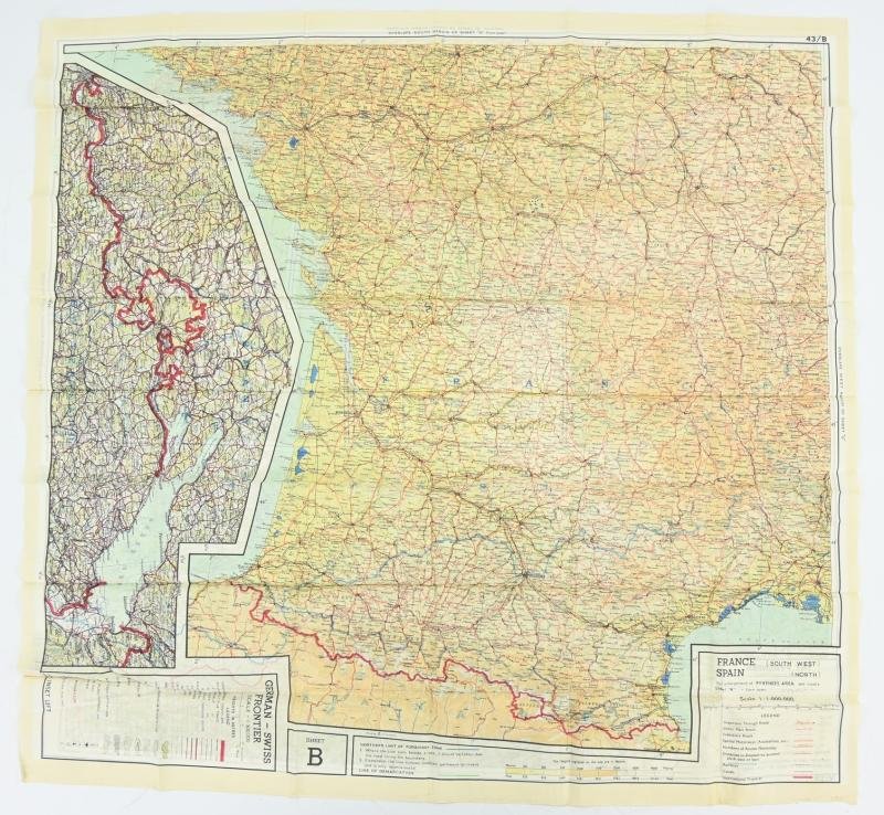 USAAF WW2 Pilot Escape Map FGS A&B Sheet A/B — image 5