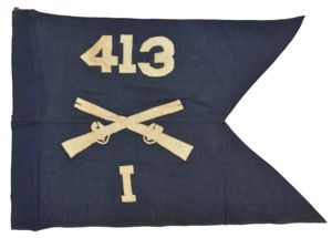US WW2 Guidon 413th I.R. 104th Infantrie Division 'Timberwolves'