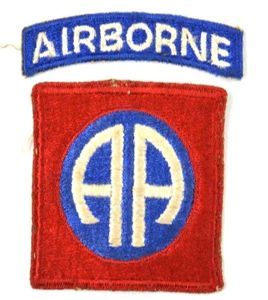 US WW2 82nd Airborne Division SSI Greenback