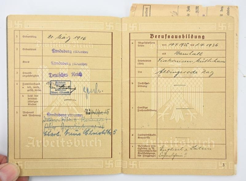 German Third Reich DRK Workers Pass with Signature Wilhelm Keitel — image 4