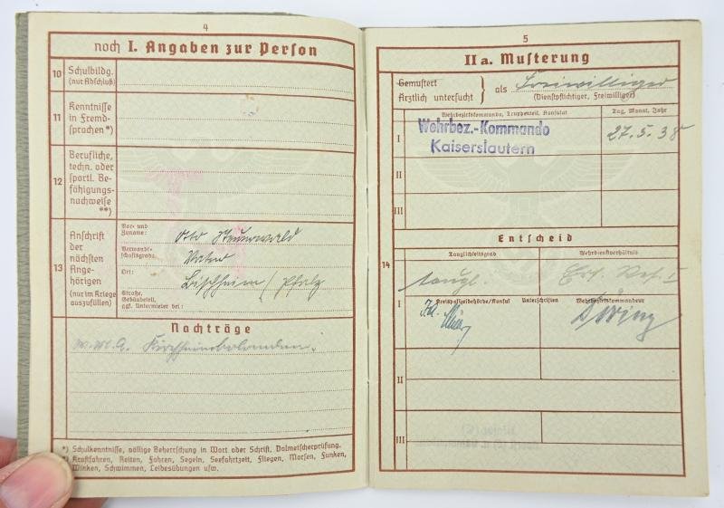 German LW Wehrpass KIC 'Helmut Steuerwald' — image 5