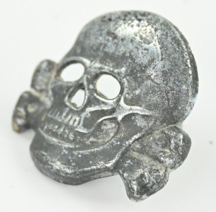 German Waffen-SS Visor Cap Skull 'F. W. Assmann & Söhne' — image 3