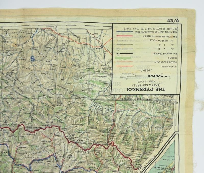 USAAF WW2 Pilot Escape Map FGS A&B Sheet A/B — image 3