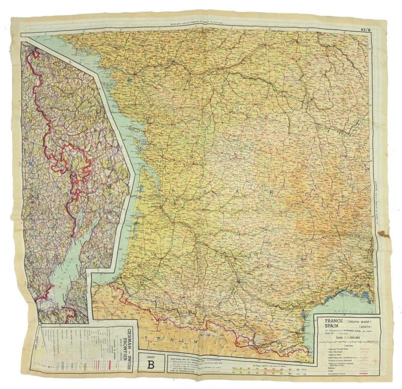 USAAF WW2 Pilot Escape Map FGS A&B Sheet A/B — image 4