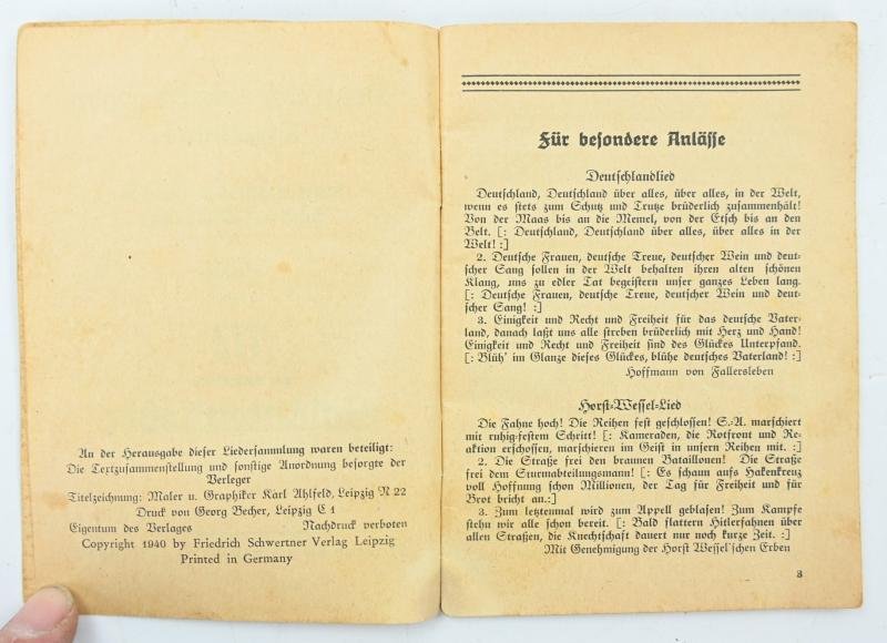 German Third Reich Songbook 'Denn wir fahren gegen Engelland' — image 3