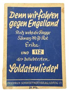 German Third Reich Songbook 'Denn wir fahren gegen Engelland'