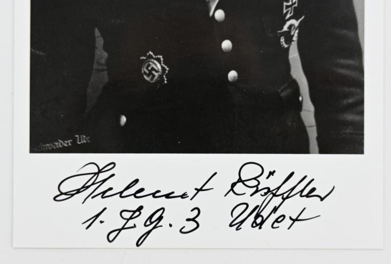 Signature of Luftwaffe KC Recipient 'Helmut Rüffler' — image 2