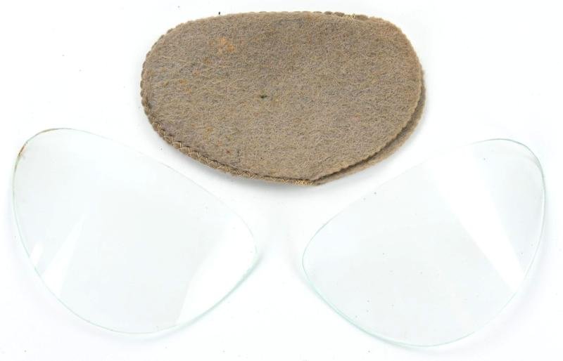German LW Pilot Flying Goggles Spare Glasses Set — image 4
