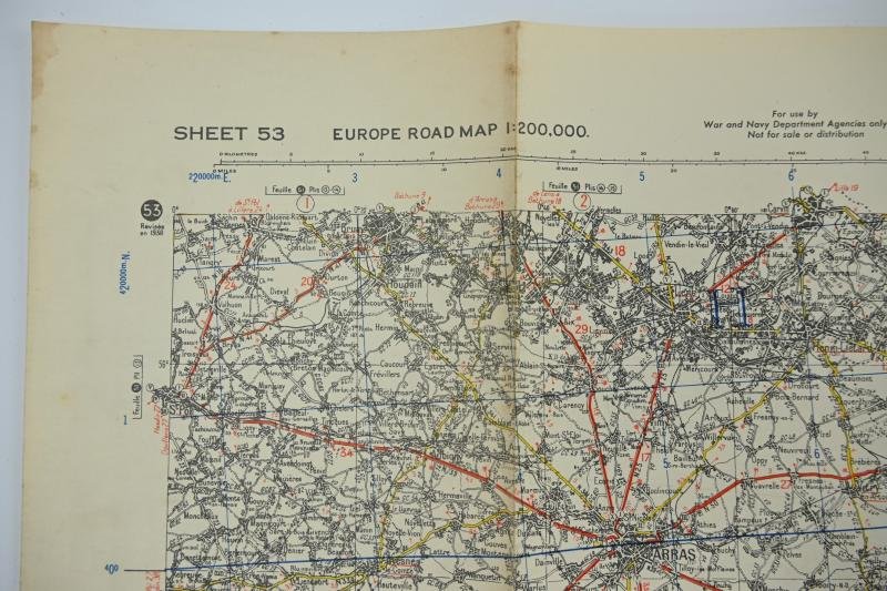 US WW2 Mapcard 'Arras Mezieres' — image 4