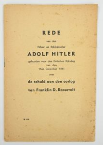 German Third Reich Speech Booklet Adolf Hitler