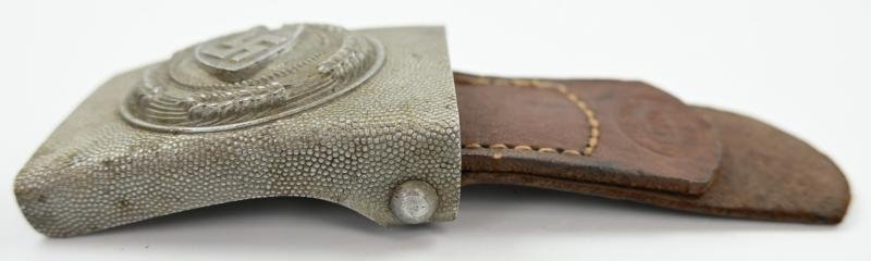 German RAD Beltbuckle with Leather Tab — image 8