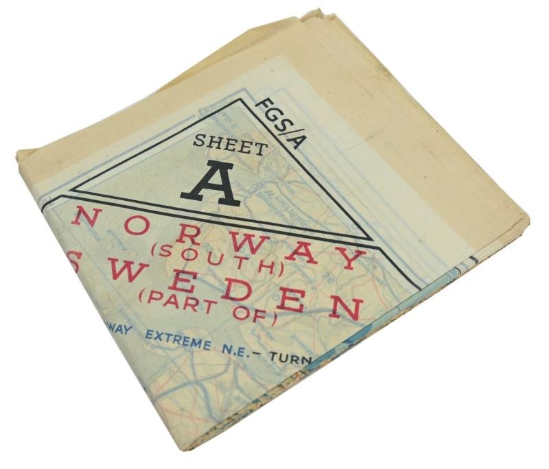 USAAF WW2 Pilot Escape Map FGS A&B Sheet A/E — image 2