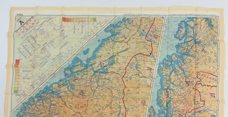 USAAF WW2 Pilot Escape Map FGS A&B Sheet A/E — image 5