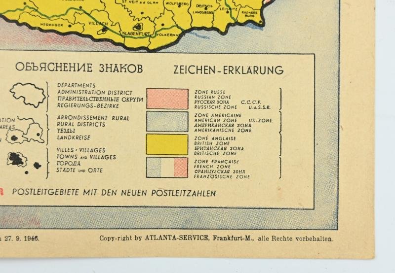German Occupation Mapcard/Poster — image 2