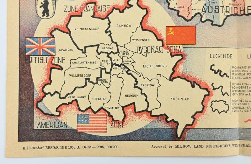 German Occupation Mapcard/Poster — image 3