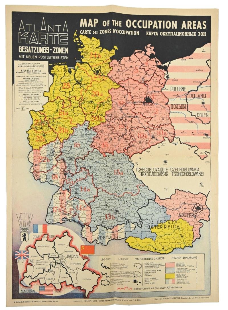 German Occupation Mapcard/Poster — image 4