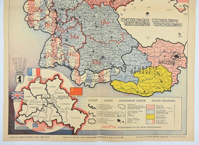 German Occupation Mapcard/Poster — image 6