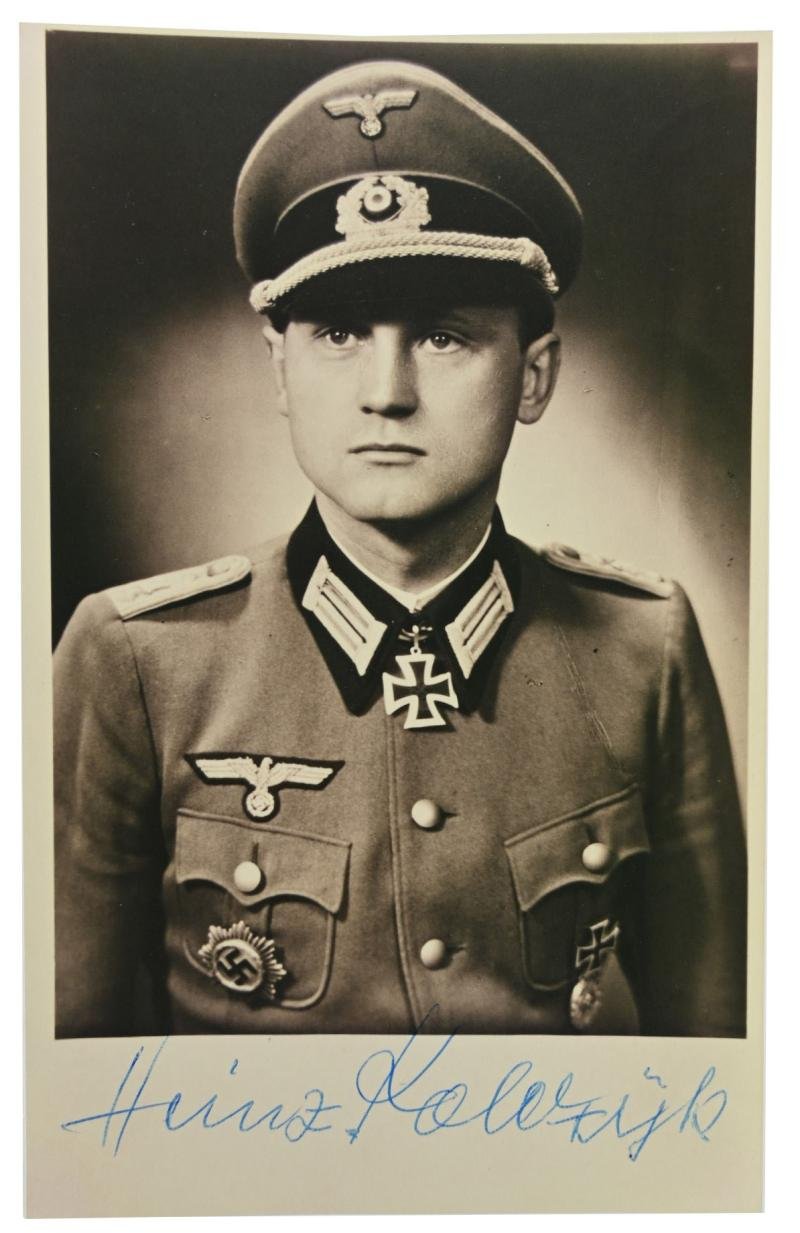 Signature of Wehrmacht Heer KC Recipient 'Heinz Kolczyk' — image 3