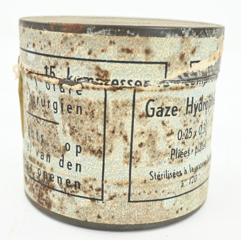 Belgian WW1 First Aid Gauze Tin Can — image 4