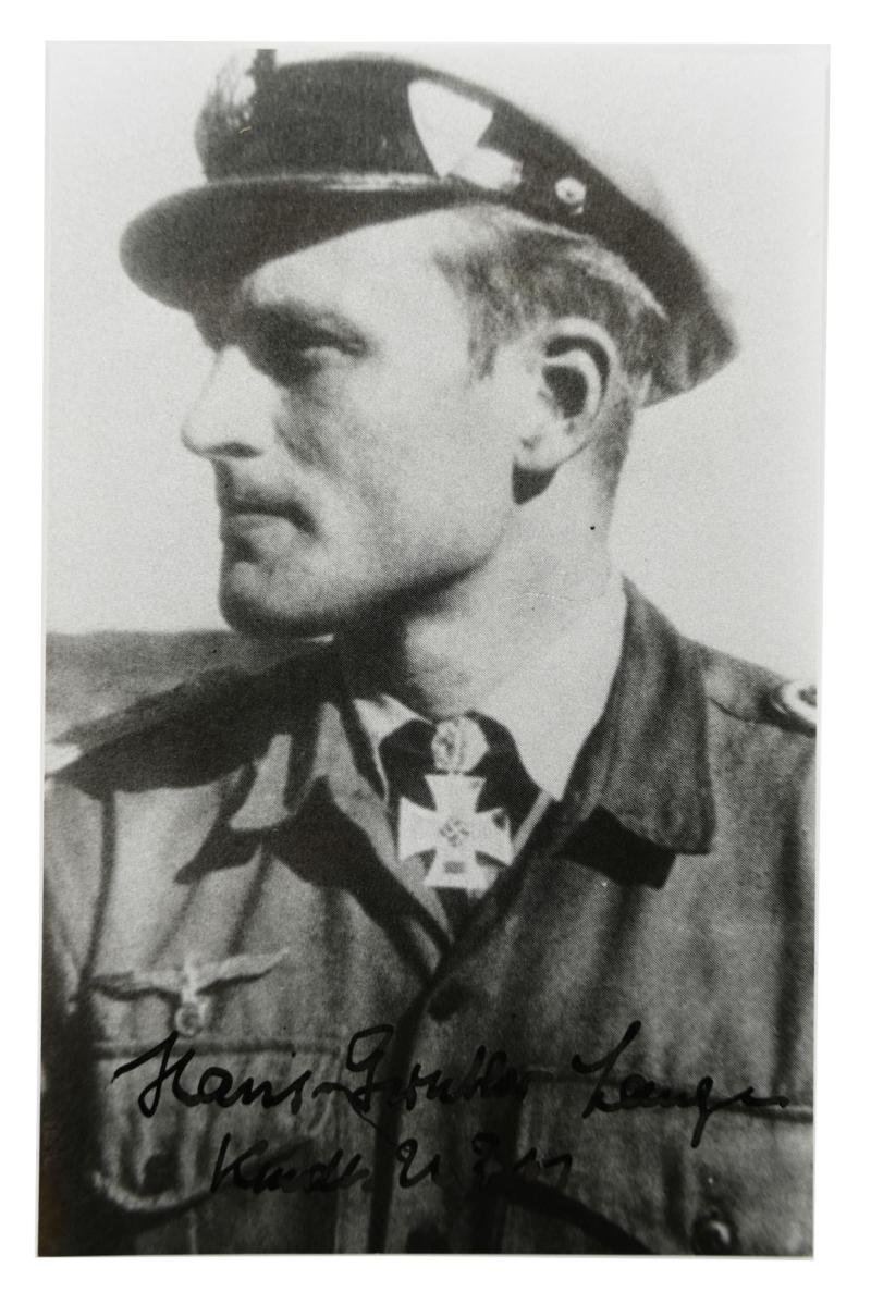 Signature of Kriegsmarine KC-OLC Recipient 'Hans-Günther Lange' — image 5