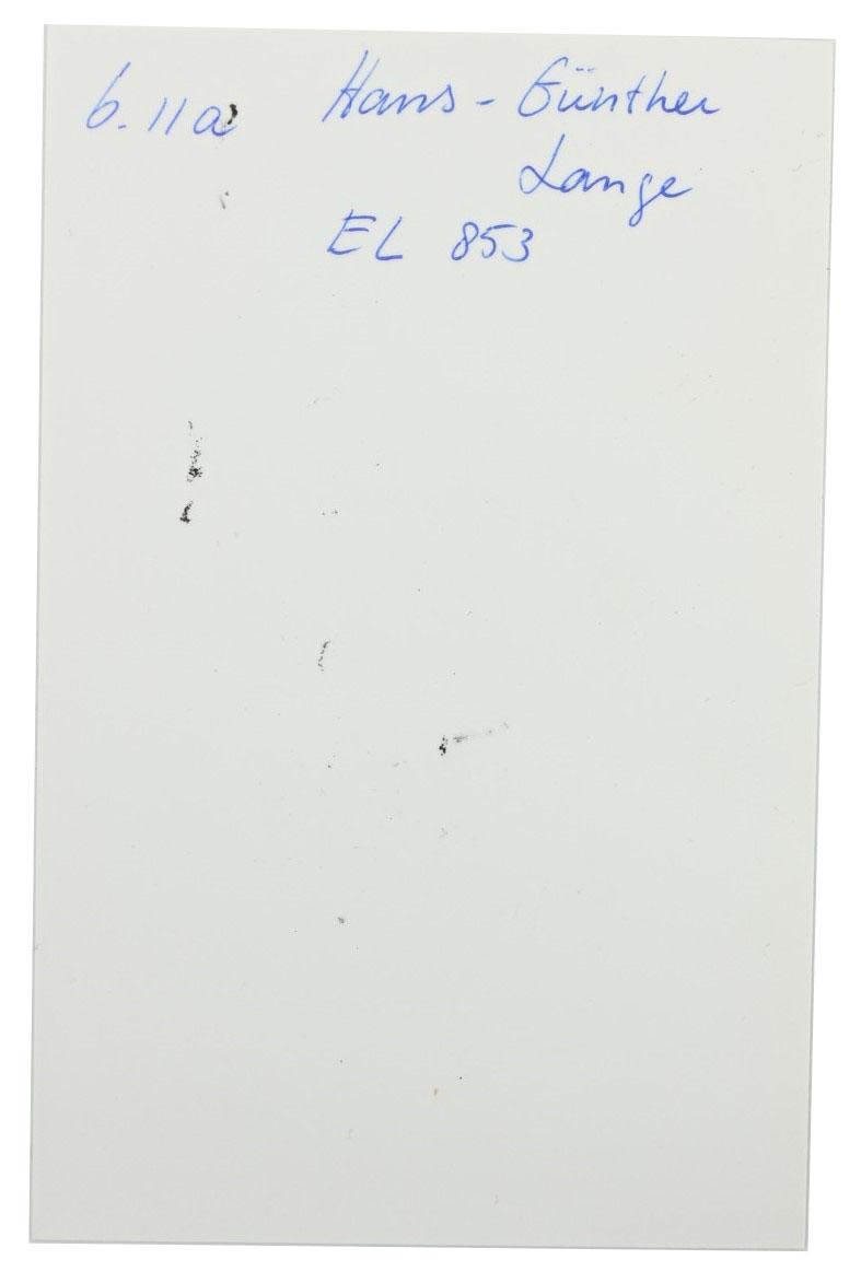 Signature of Kriegsmarine KC-OLC Recipient 'Hans-Günther Lange' — image 7