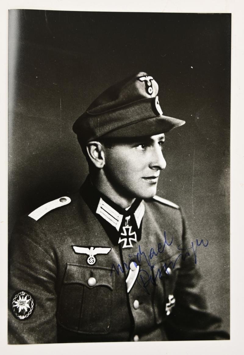 Signature of Wehrmacht Heer KC&OLC Recipient 'Michael Pössinger' — image 2