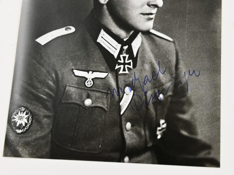 Signature of Wehrmacht Heer KC&OLC Recipient 'Michael Pössinger' — image 3