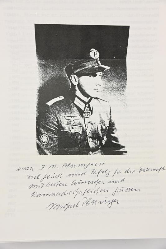 Signature of Wehrmacht Heer KC&OLC Recipient 'Michael Pössinger' — image 9