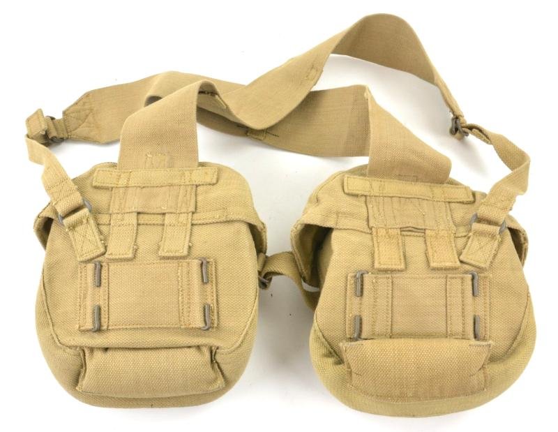 British WW2 Vickers K'Gun Drum Pouches with Carrying Straps — image 4