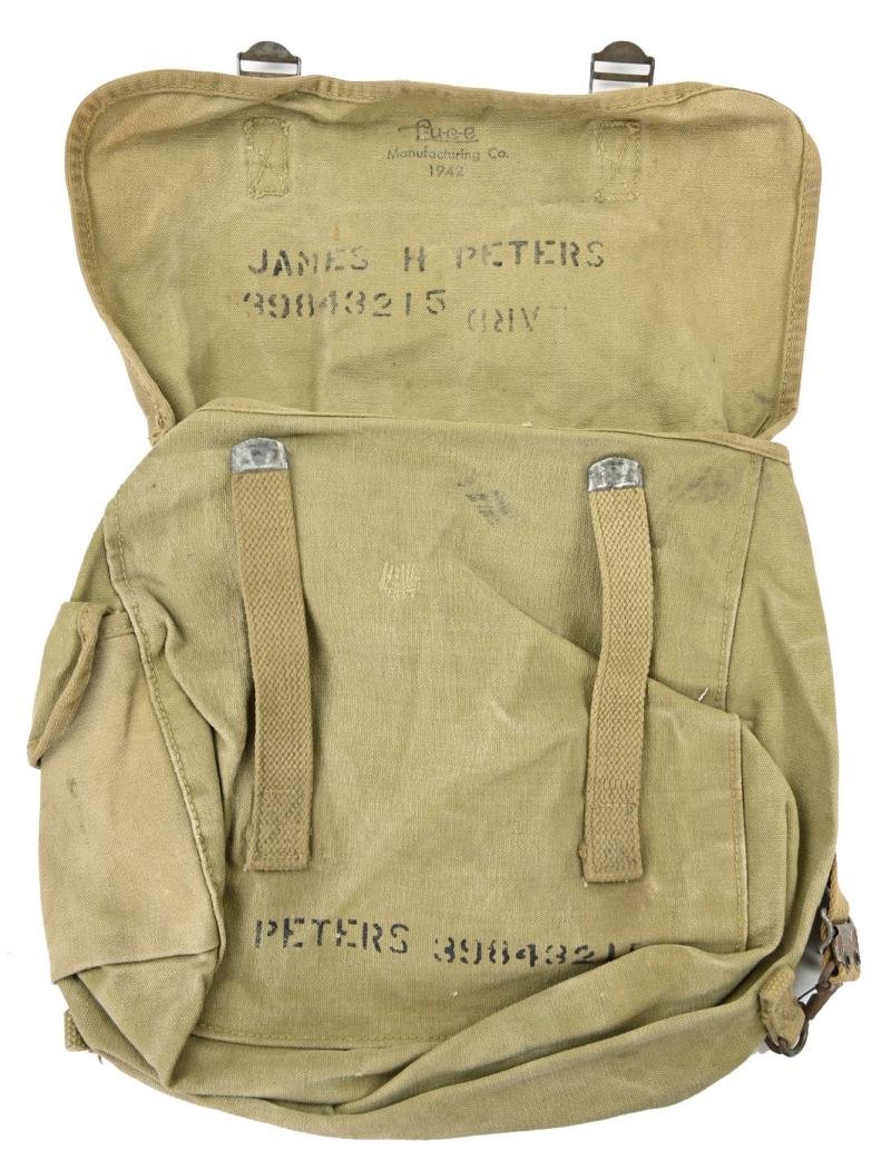 US WW2 M-1936 Musset Bag 'James H Peters' — image 3