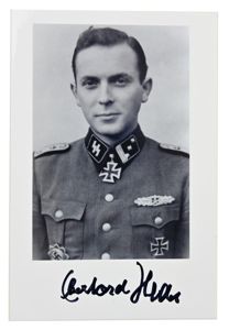 Signature of Waffen-SS KC Recipient 'Eberhard Heder'