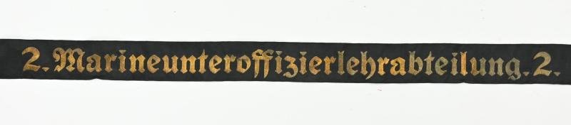 German KM Cap-Tally '2.Marineunteroffizierlehrabteilung 2'' — image 2