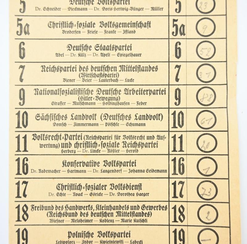 German Third Reich Voting-Paper — image 3