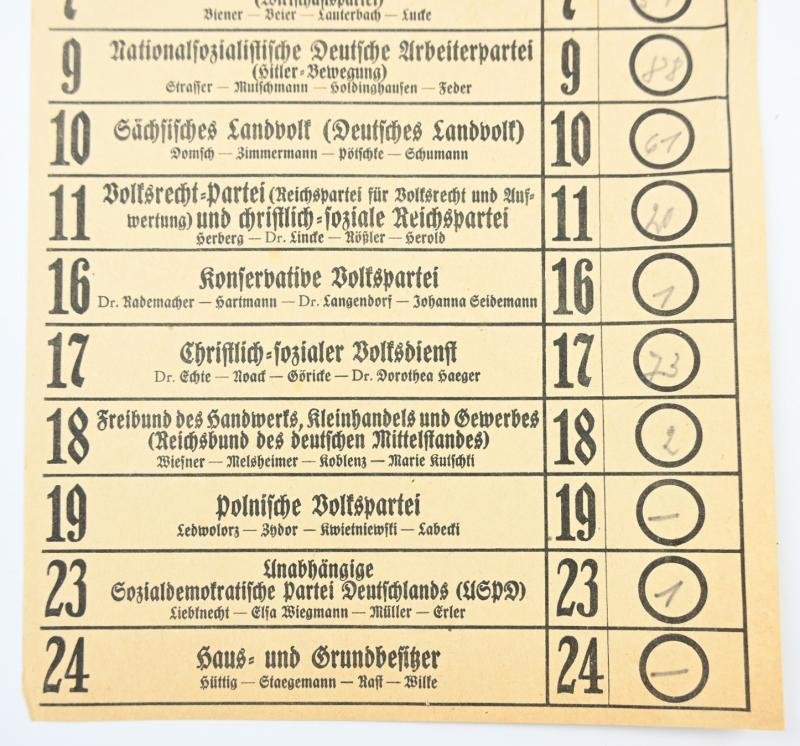 German Third Reich Voting-Paper — image 4