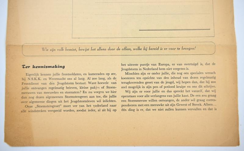 Dutch 'Nationale Jeugdstorm' Flyer 'Stormsters-Groet' — image 3