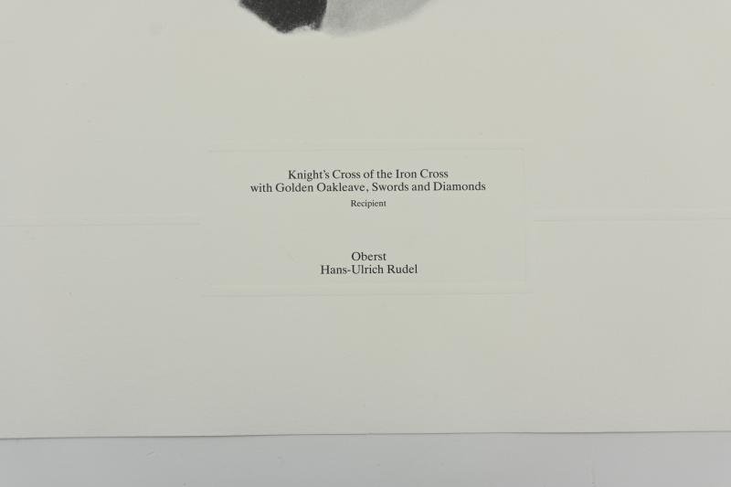 German Litho Print of LW Flight Ace 'Hans-Ulrich Rudel' — image 3