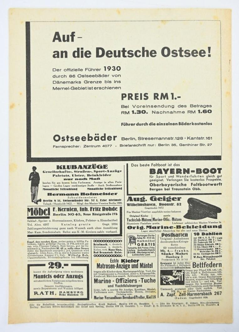 German Reichsmarine Magazine 1930 — image 6