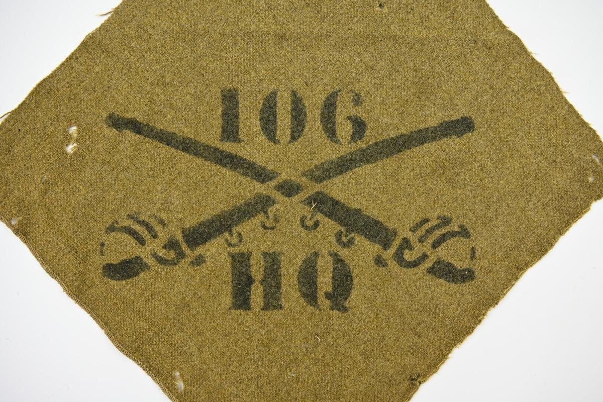 US WW2 Blanket Marking 106th CR HQ — image 2