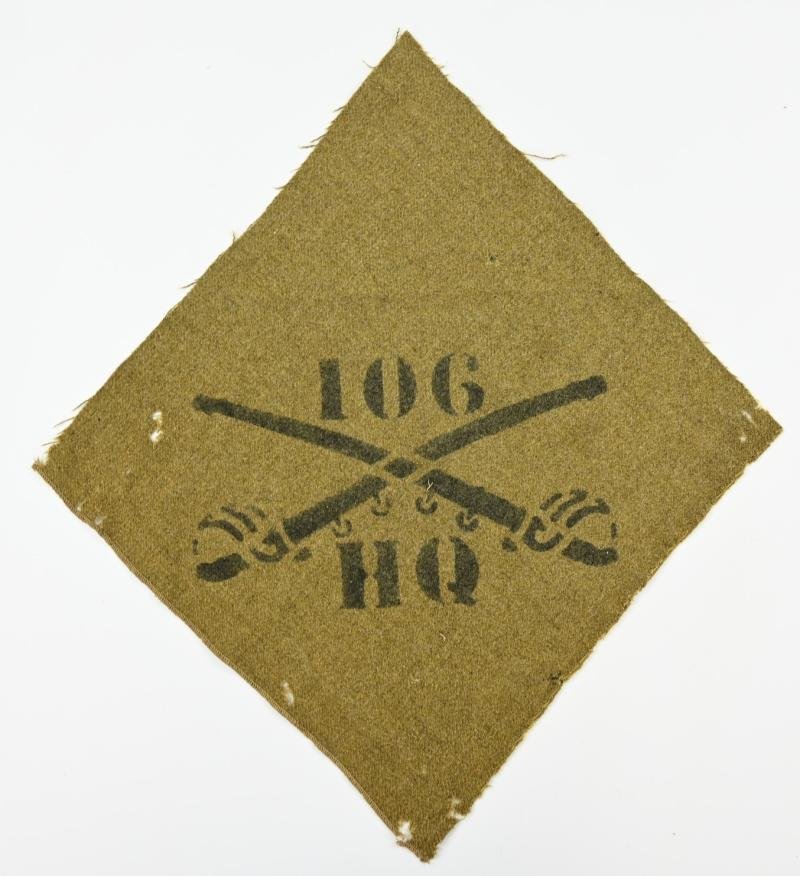 US WW2 Blanket Marking 106th CR HQ — image 3