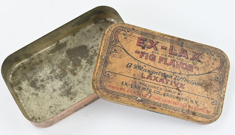 US WW2 Ex-Lax 'Fig Flavor' Chocolade Tin Can — image 5