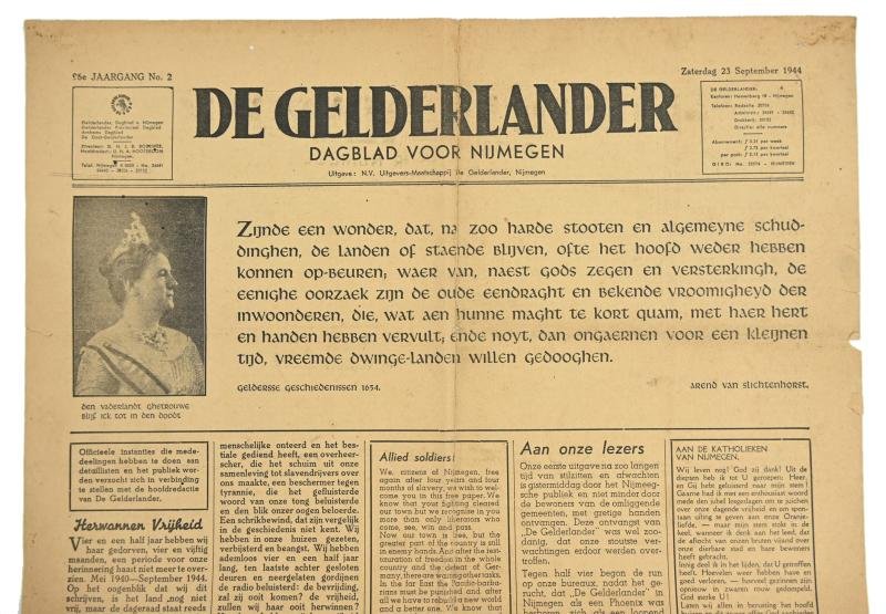 Dutch WW2 Newspaper 'De Gelderlander' 23 September 1944 — image 2