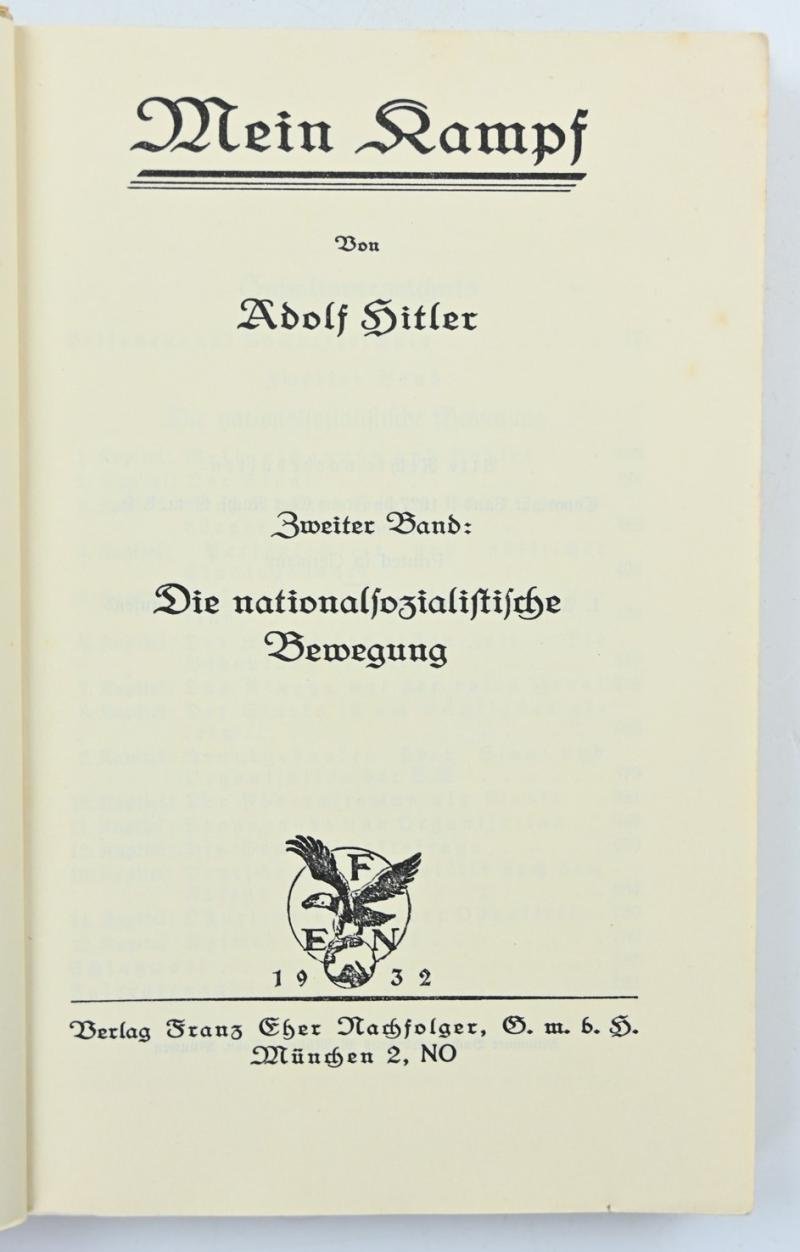 German Adolf Hitler Mein Kampf Book 1932 — image 2