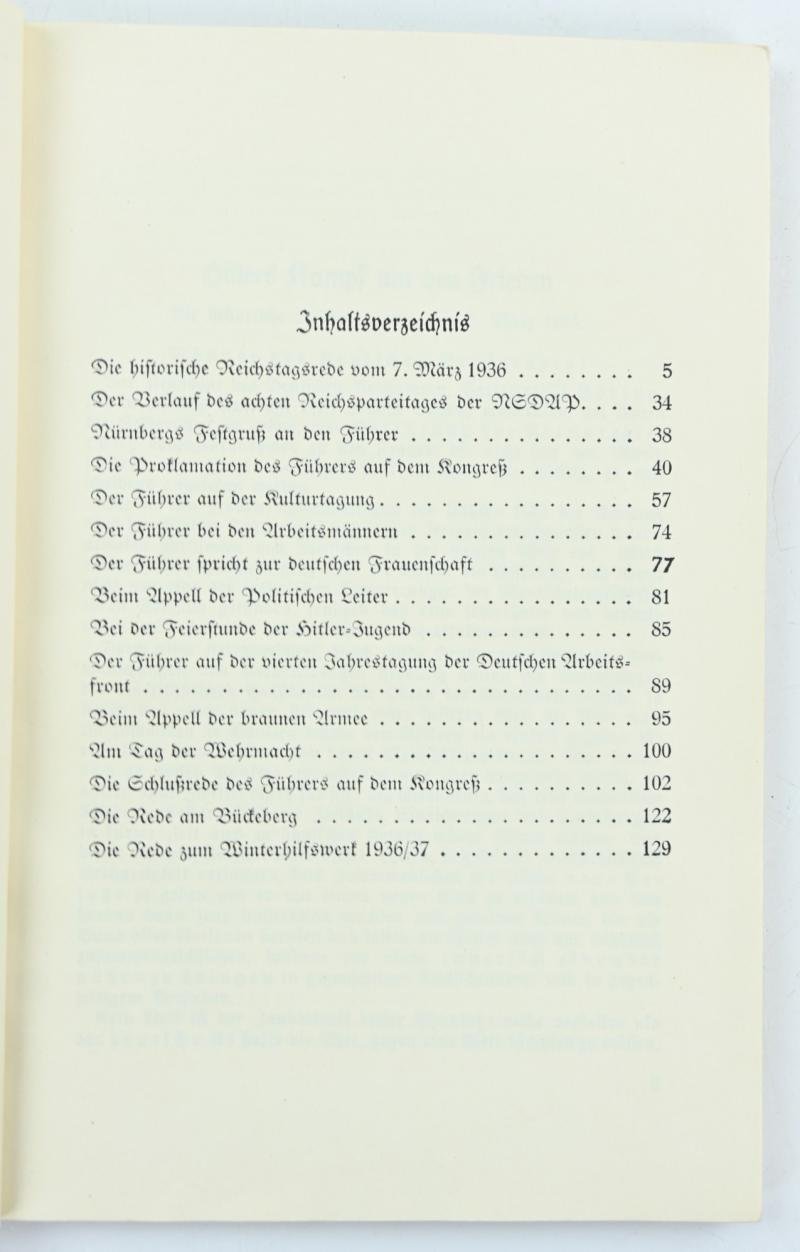German WH Booklet 'Speech Adolf Hitler' 1936 — image 4