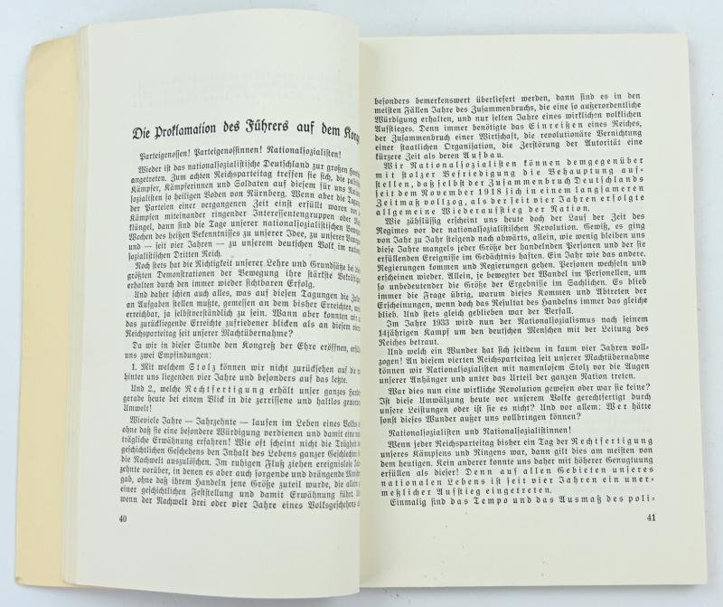 German WH Booklet 'Speech Adolf Hitler' 1936 — image 6